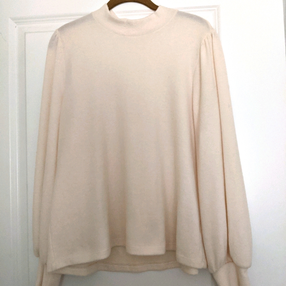 Cream Mock Turtleneck